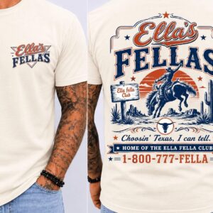 Ella's Fellas Club T-Shirt | Retro Western Country Concert Tee