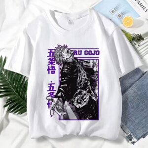 Satoru Gojo Anime Graphic Tee - Retro Manga Shirt