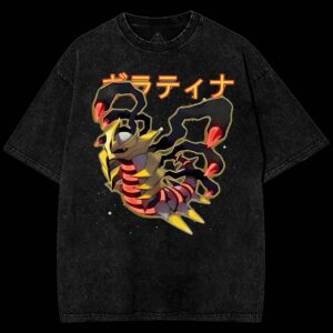 Giratina Japanese Text Vintage Washed T-Shirt mtltjdbg Tee