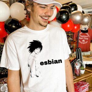 L Lawliet Esbian Meme Shirt - Ironic Anime Graphic Tee