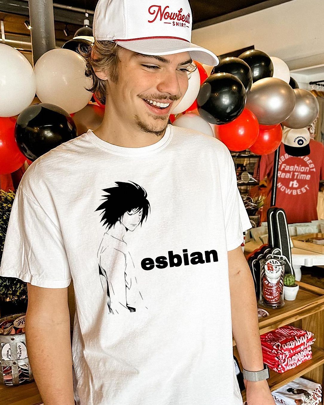 L Lawliet Esbian Meme Shirt - Ironic Anime Graphic Tee