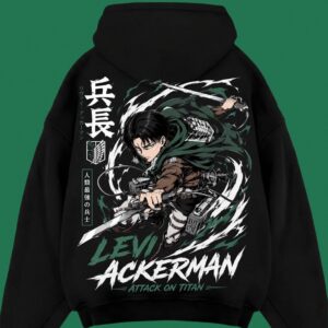 Levi Ackerman Attack on Titan Hoodie - nhleqsuq Graphic Pullover