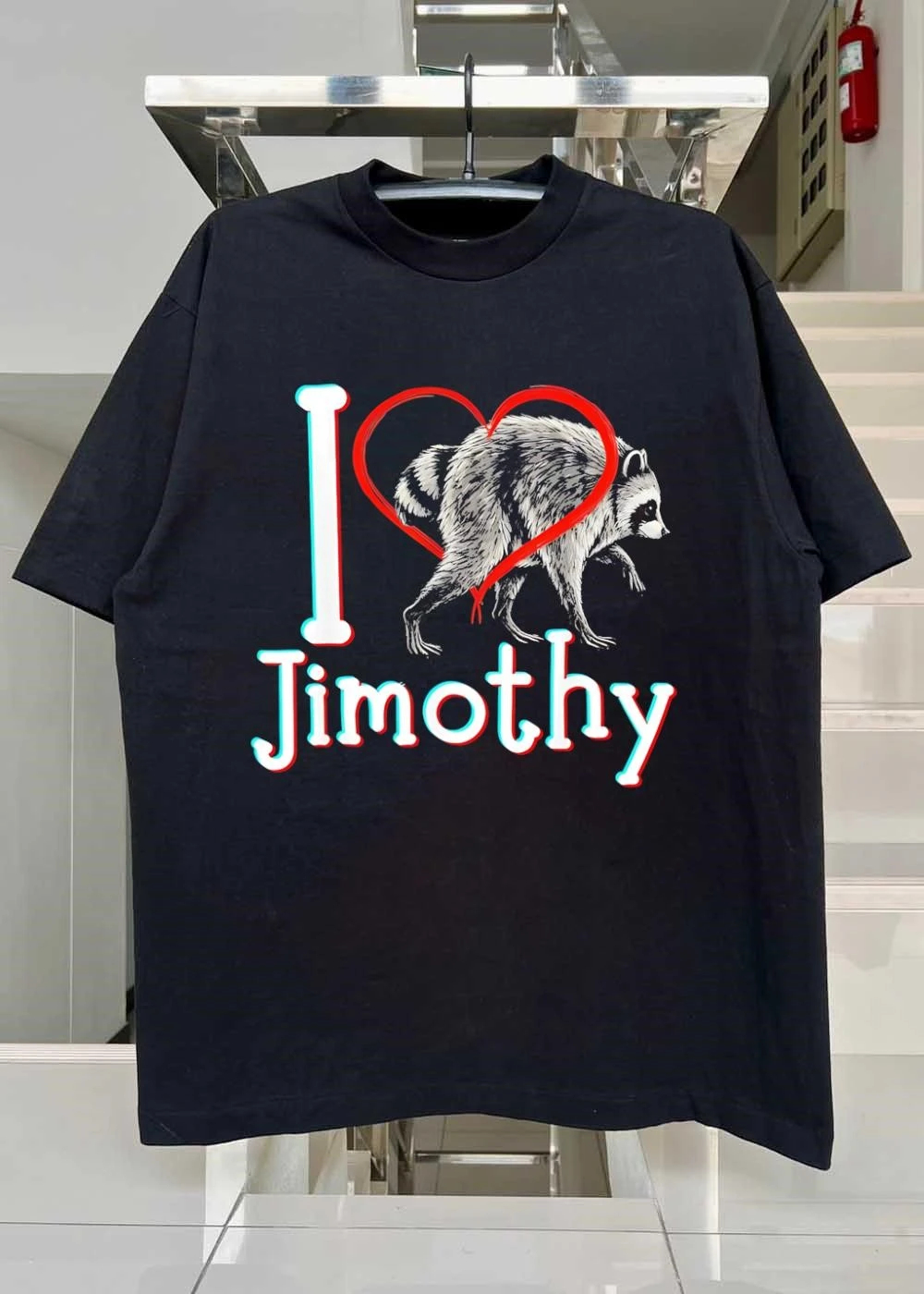 I Love Jimothy Raccoon Shirt | Funny Viral Meme Graphic Tee