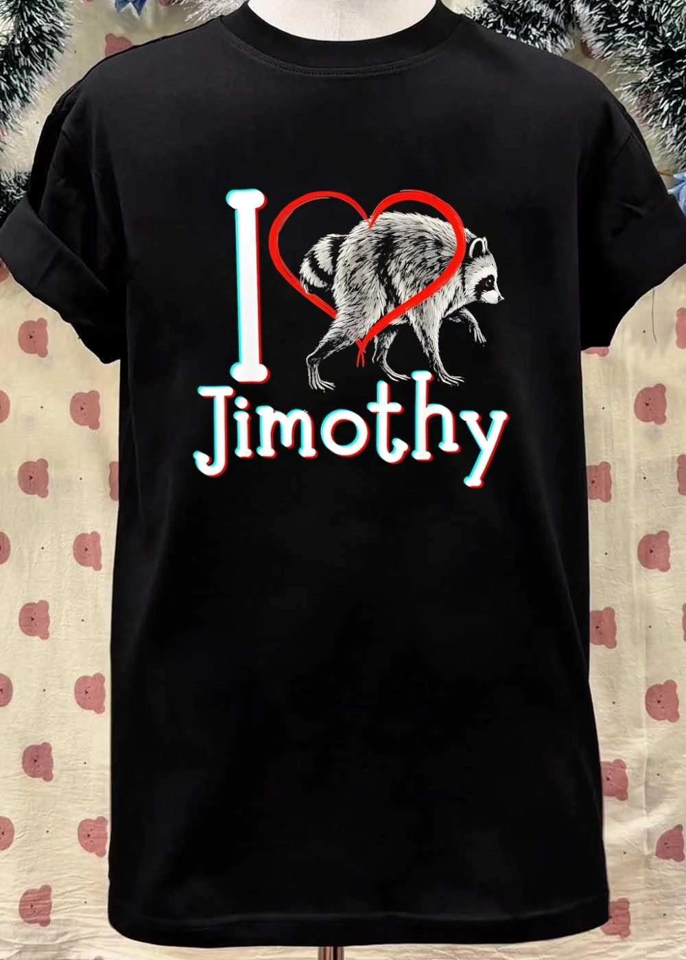 I Love Jimothy Raccoon Shirt | Funny Viral Meme Graphic Tee