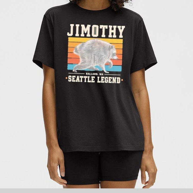 Jimothy Raccoon Hoodie - Seattle Legend Ballard WA Sweatshirt