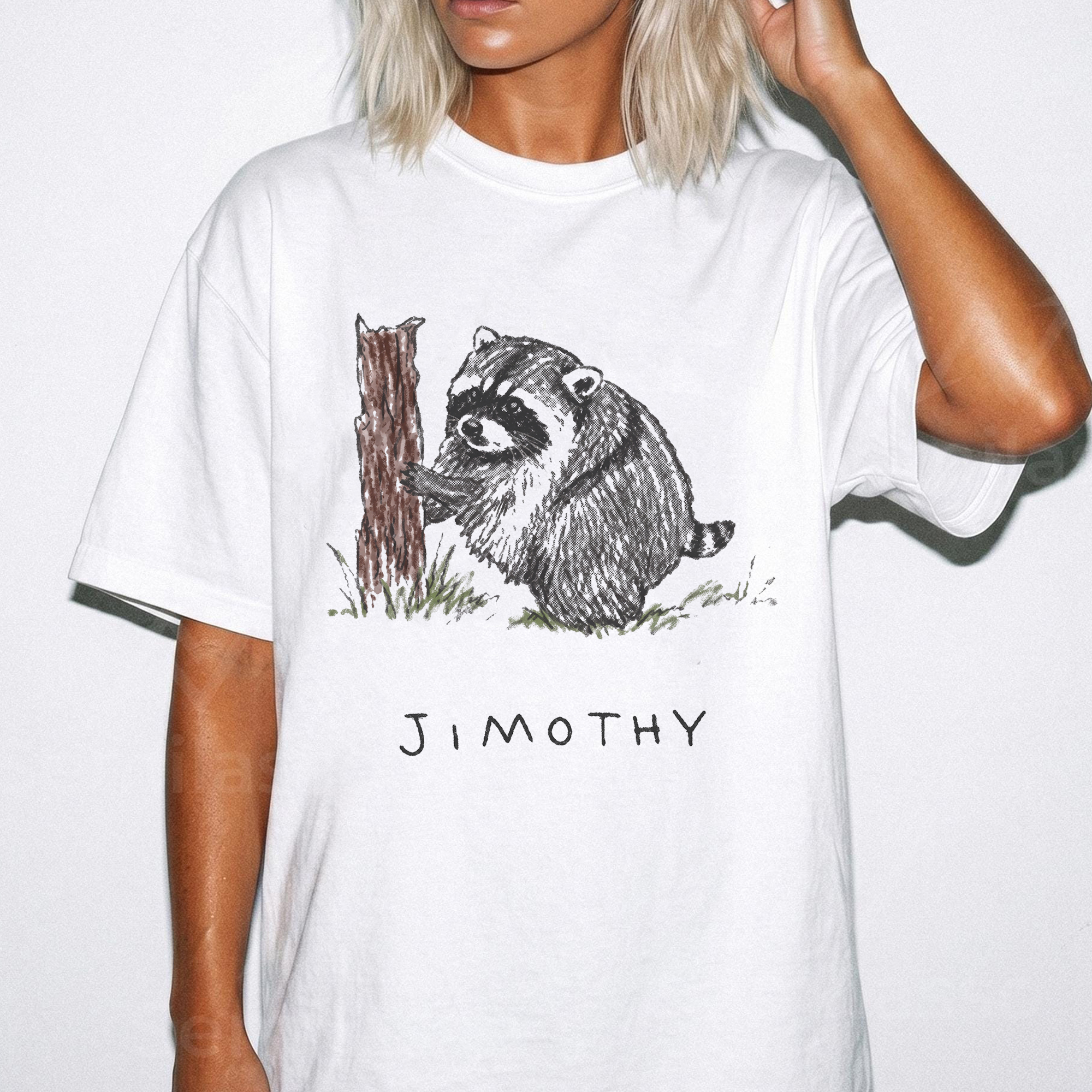 Jimothy Raccoon Viral Meme T-Shirt | Funny Trash Panda Tee