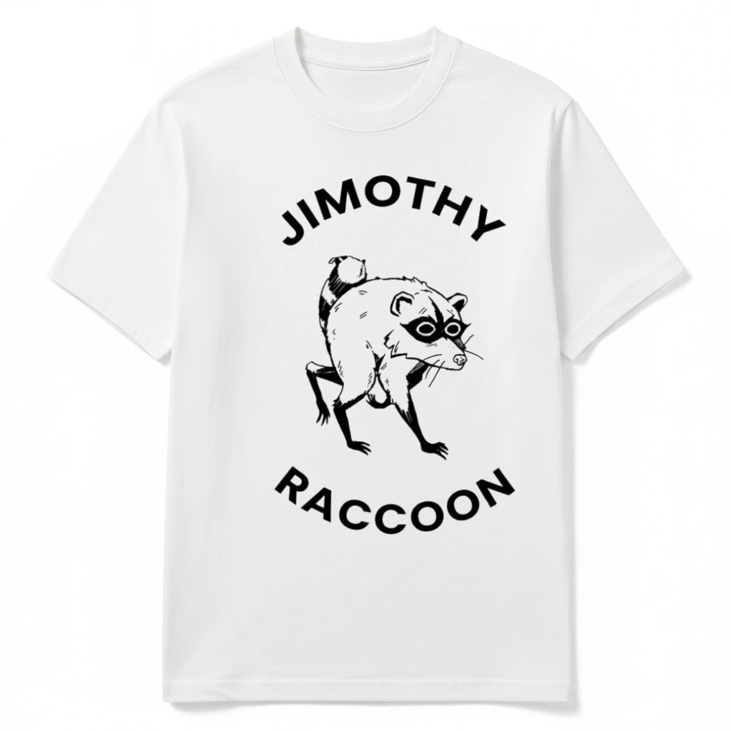 Jimothy Raccoon T-Shirt | Funny Viral Meme Graphic Tee