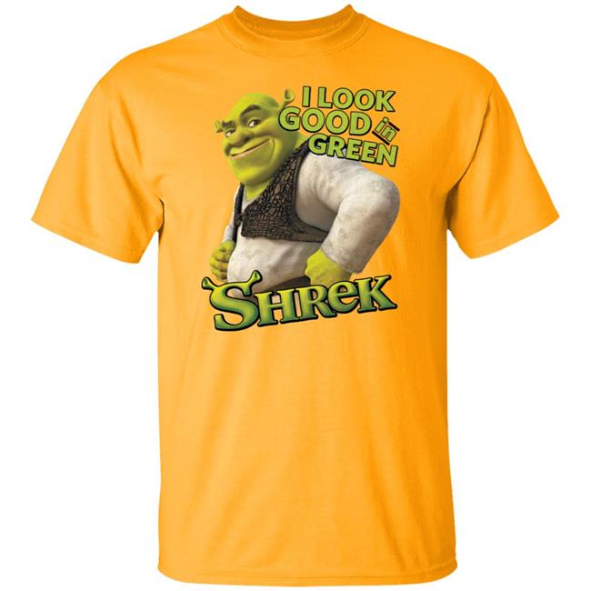 Shrek I Look Good In Green T-Shirt - Funny New Message Meme Tee