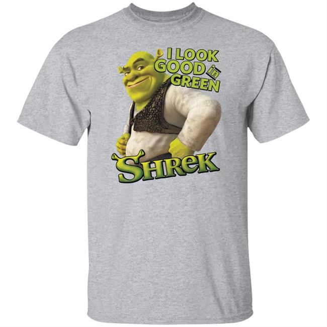 Shrek I Look Good In Green T-Shirt - Funny New Message Meme Tee
