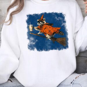 AST Raccoon Witch Iced Coffee Halloween Tank Top