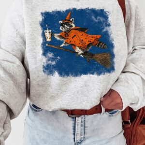 AST Raccoon Witch Iced Coffee Halloween Tank Top