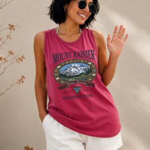 Vintage Mount Rainier AST Tank Top - Washington Outdoor Graphic