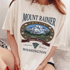 Vintage Mount Rainier AST Tank Top - Washington Outdoor Graphic