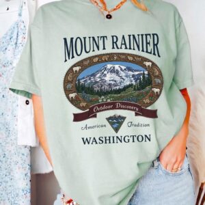 Vintage Mount Rainier AST Tank Top - Washington Outdoor Graphic