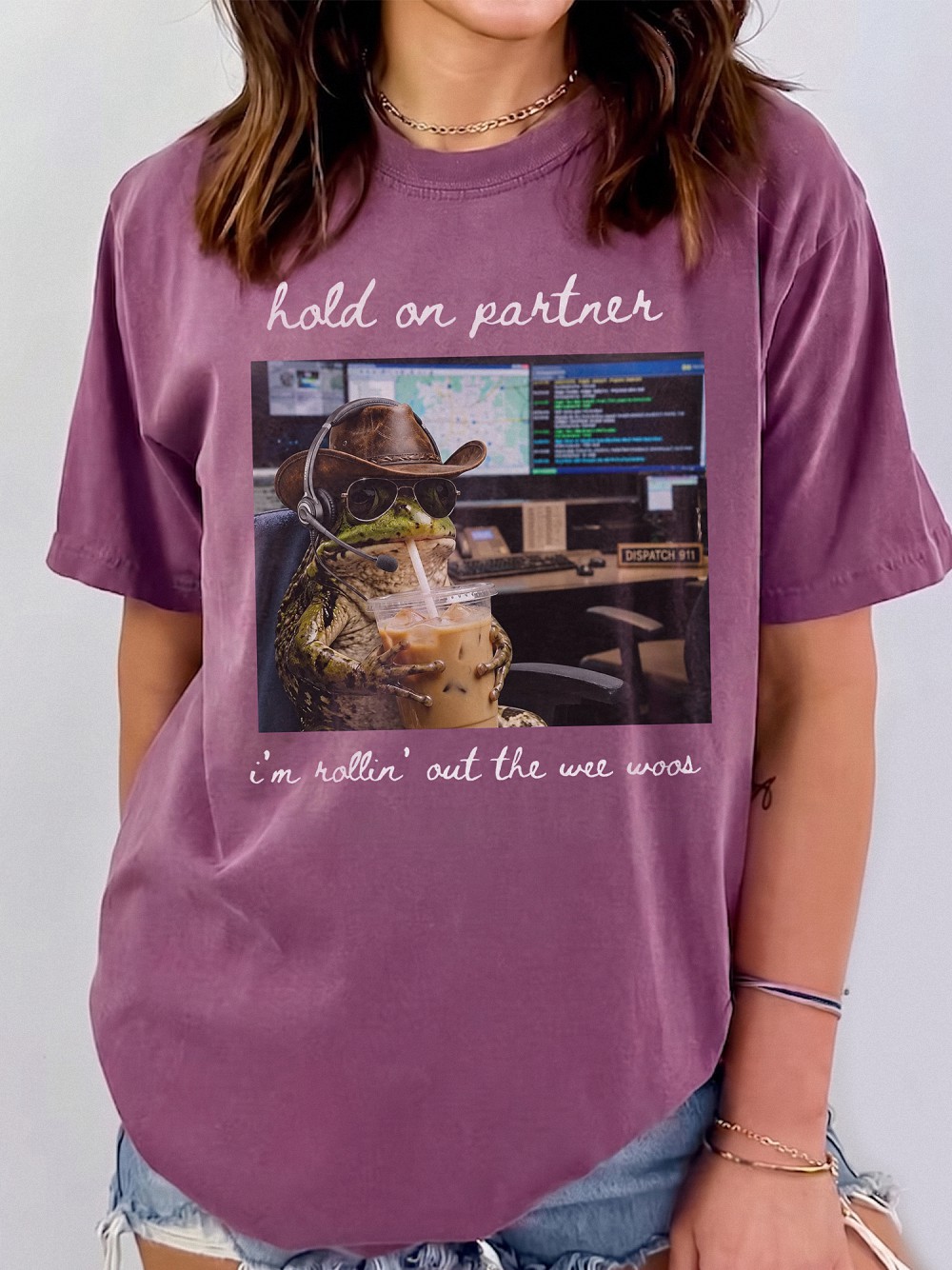 Hold On Partner Wee Woos Tank Top - Funny 911 Dispatcher Meme