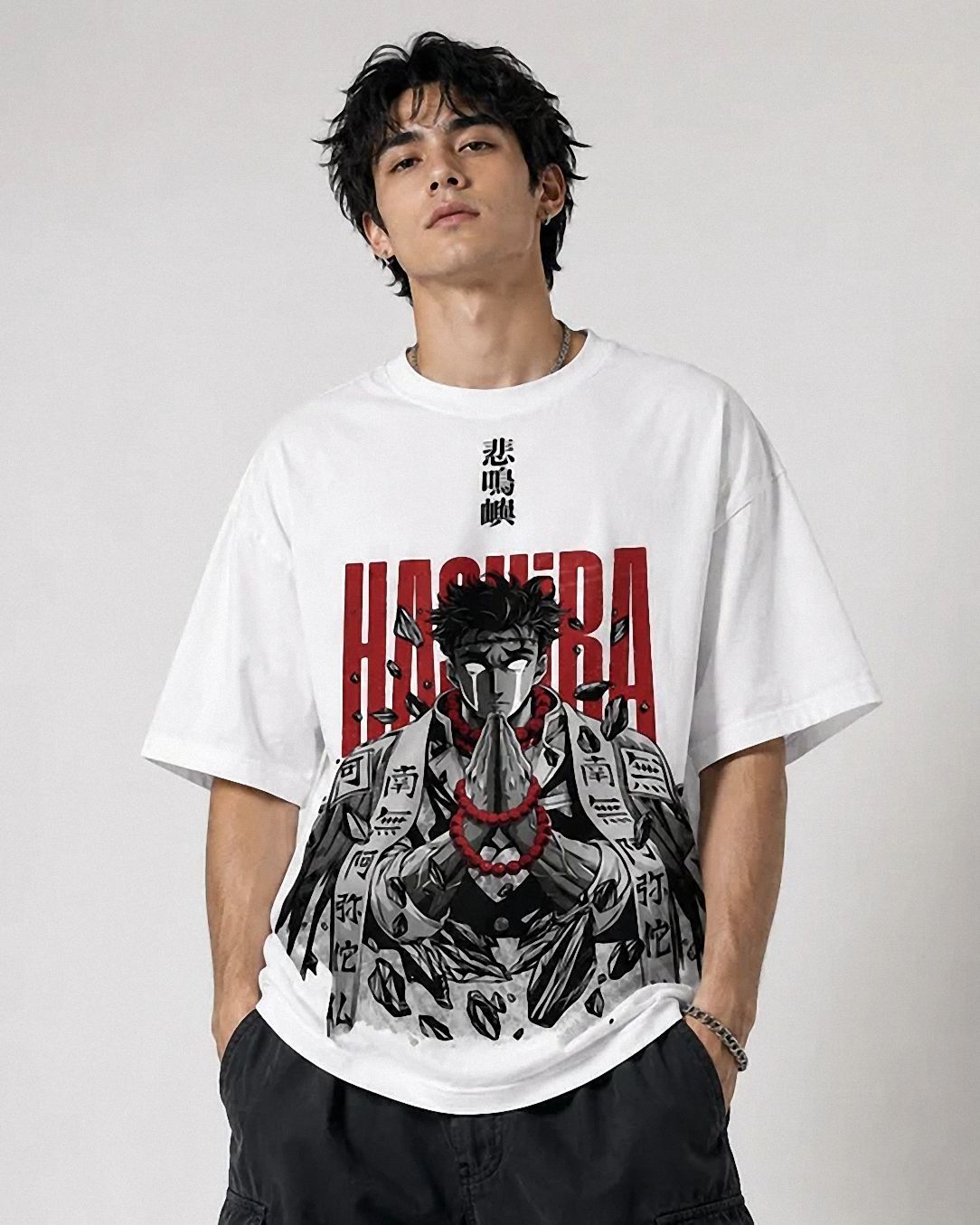 HASHIRA Gyomei Himejima Anime Streetwear Graphic Tee