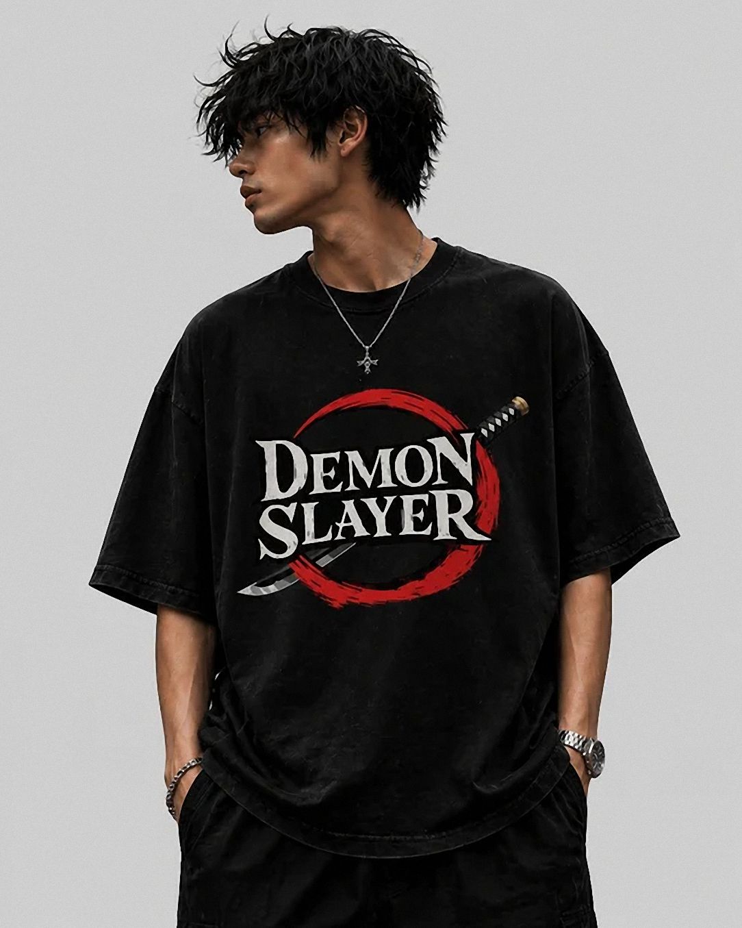 Giyu Tomioka Water Hashira Vintage Graphic T-Shirt iqfikvhl