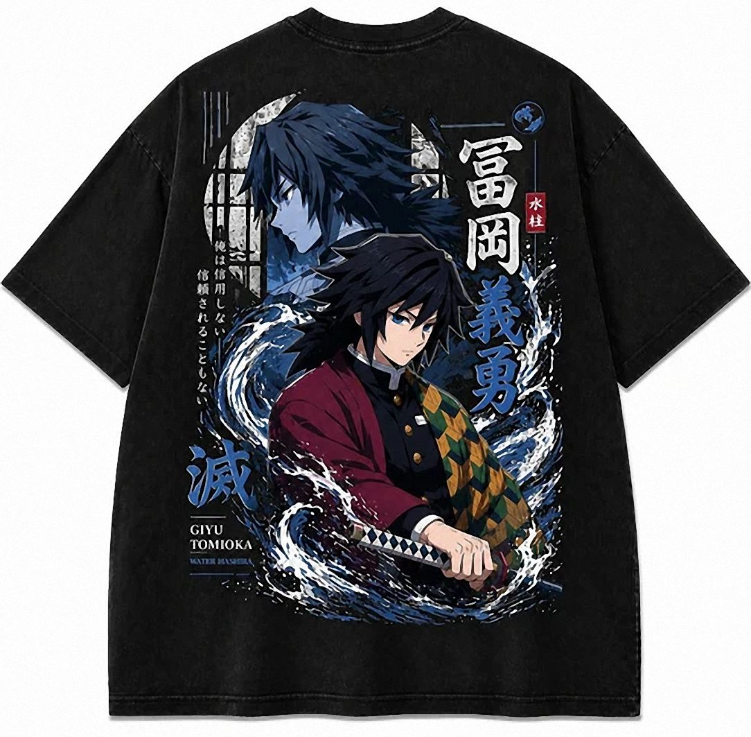 Giyu Tomioka Water Hashira Vintage Graphic T-Shirt iqfikvhl