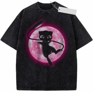 Mew Pink Moon Vintage Graphic Tee - Kawaii qkghridr Shirt