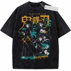 Muichiro Tokito Vintage Graphic Tee - Anime Streetwear Shirt