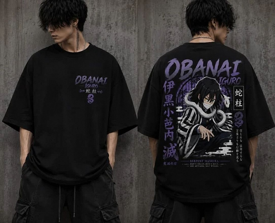 Obanai Iguro Serpent Hashira T-Shirt | Minimalist Tee pjaobvfk
