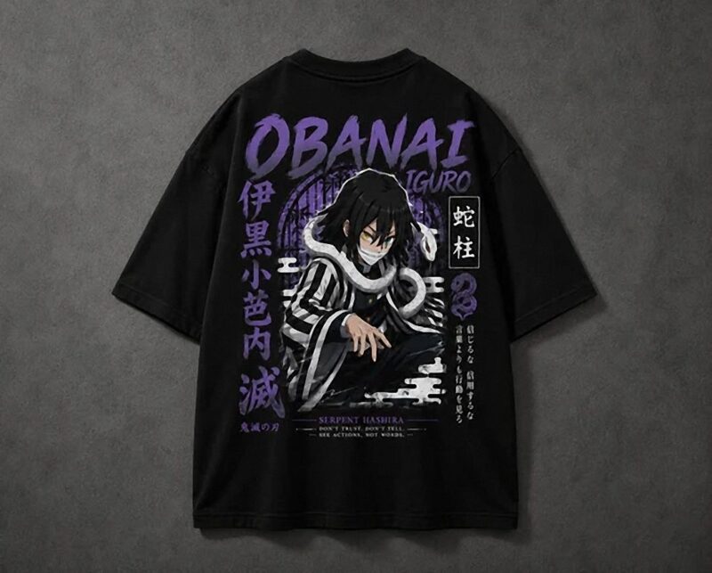 Obanai Iguro Serpent Hashira T-Shirt | Minimalist Tee pjaobvfk