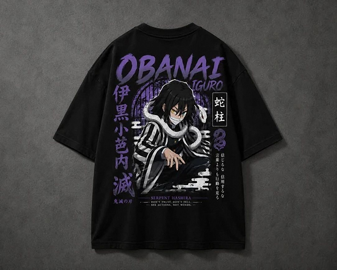 Obanai Iguro Serpent Hashira T-Shirt | Minimalist Tee pjaobvfk