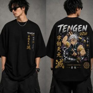 Tengen Uzui Kanji T-Shirt - Nictksis Anime Streetwear