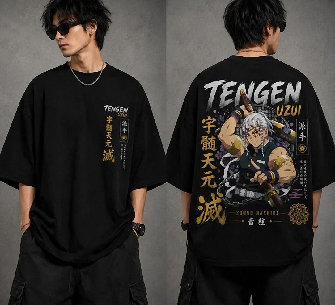 Tengen Uzui Kanji T-Shirt - Nictksis Anime Streetwear