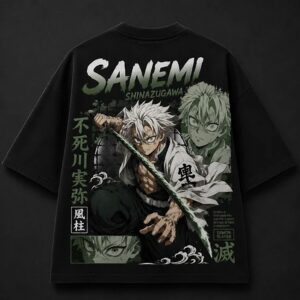 Sanemi Shinazugawa Demon Slayer Vintage Streetwear Graphic Tee