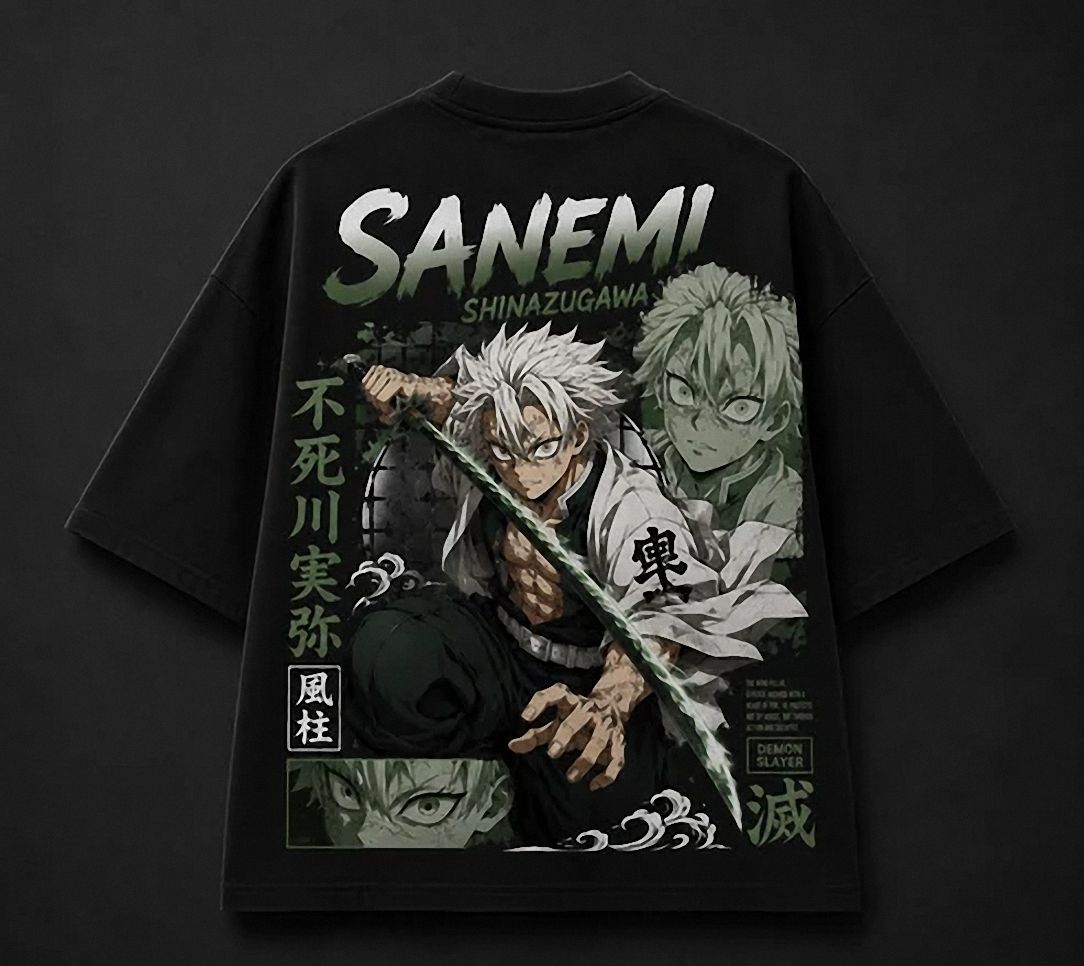 Sanemi Shinazugawa Demon Slayer Vintage Streetwear Graphic Tee