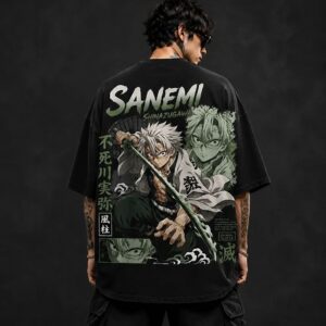Sanemi Shinazugawa Demon Slayer Vintage Streetwear Graphic Tee