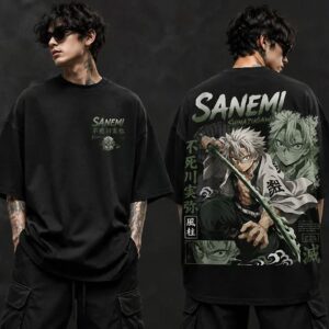 Sanemi Shinazugawa Demon Slayer Vintage Streetwear Graphic Tee
