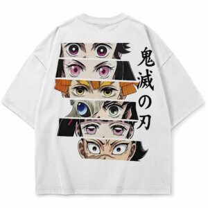 Demon Slayer Abstract Panel Graphic Tee - Anime Streetwear