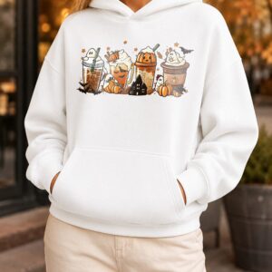Cute Pumpkin Spice Ghost Coffee Hoodie - Fall & Halloween