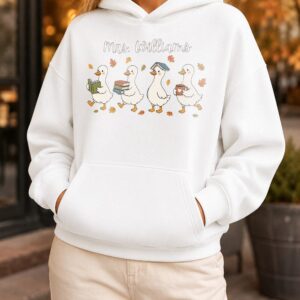 Mrs. Williams Custom Teacher Hoodie with Cute Autumn Ducks