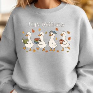Mrs. Williams Custom Teacher Hoodie with Cute Autumn Ducks