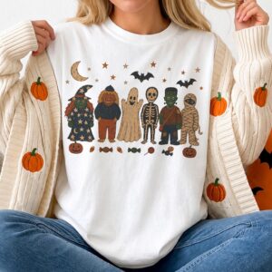Retro Frankenstein & Spooky Halloween Monsters Shirt