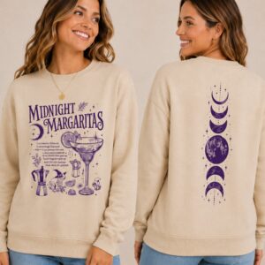 Midnight Margaritas Sweatshirt Practical Magic Witchy Moon Phase