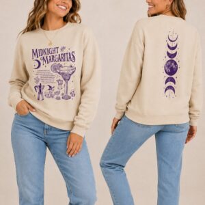 Midnight Margaritas Sweatshirt Practical Magic Witchy Moon Phase