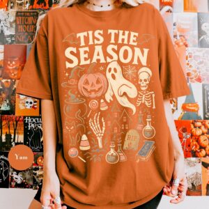 Tis The Season Retro Halloween Shirt, Vintage Spooky Season Tee