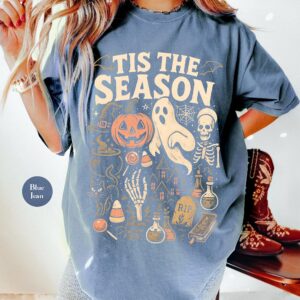 Tis The Season Retro Halloween Shirt, Vintage Spooky Season Tee