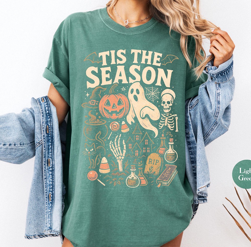 Tis The Season Retro Halloween Shirt, Vintage Spooky Season Tee