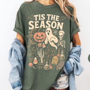 Tis The Season Retro Halloween Shirt, Vintage Spooky Season Tee