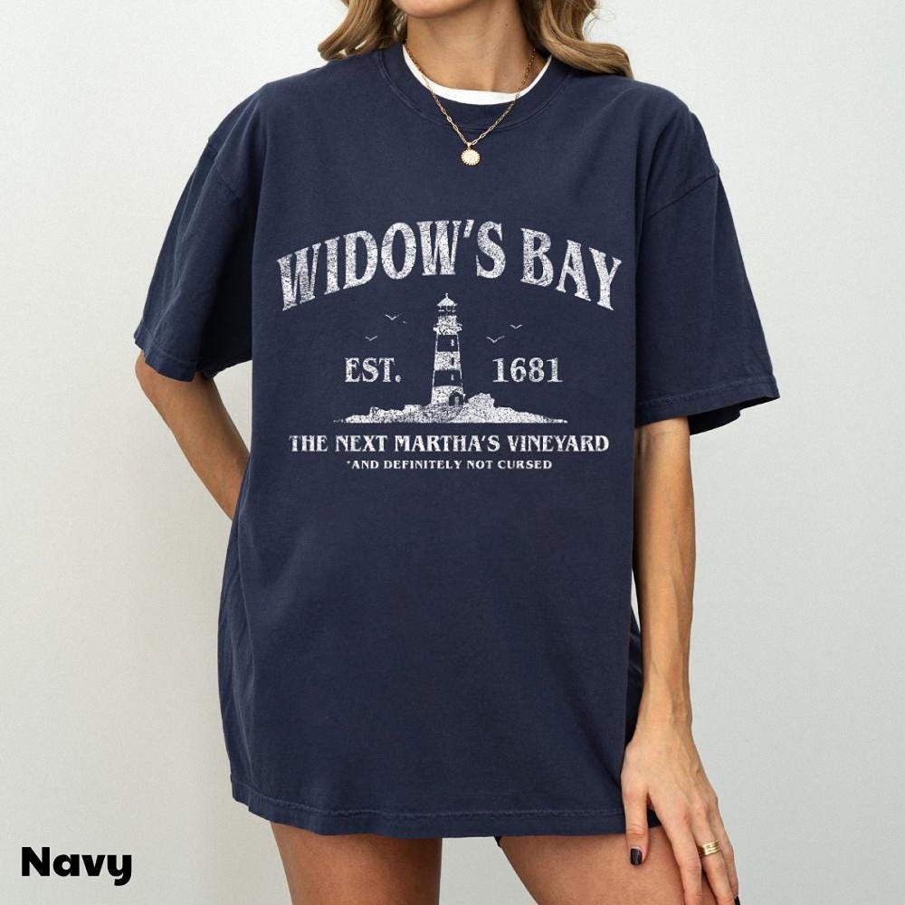 Widow's Bay Cursed Town Shirt Spooky Coastal Lighthouse Parody Tee