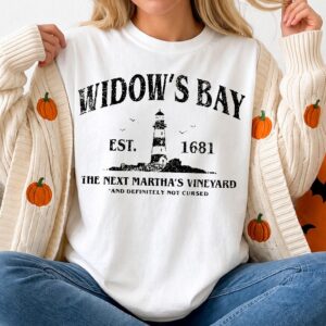 Widow's Bay Cursed Town Shirt Spooky Coastal Lighthouse Parody Tee