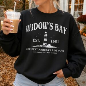 Widow's Bay Cursed Town Shirt Spooky Coastal Lighthouse Parody Tee