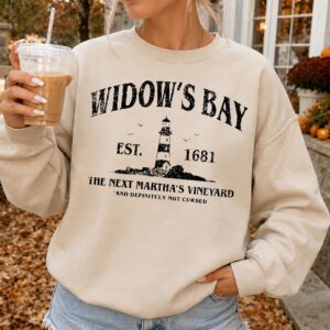 Widow's Bay Cursed Town Shirt Spooky Coastal Lighthouse Parody Tee
