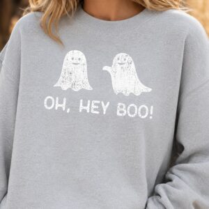 Oh Hey Boo Cute Ghost Sweatshirt - Spooky Season Fall Crewneck