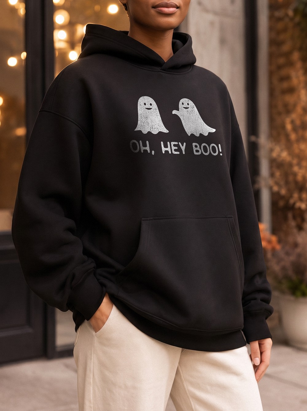 Oh Hey Boo Cute Ghost Sweatshirt - Spooky Season Fall Crewneck